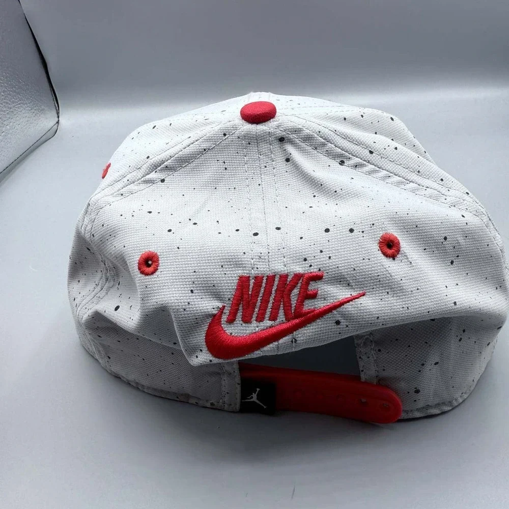 Air Jordan Hat Men Gray Red Speckled Print Embroidered Jumpman‎ Snap Back Cap